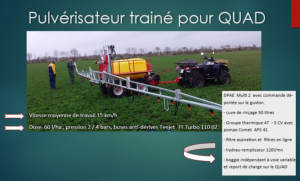 Pulvérisateur trainé pour quad