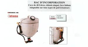 Bac d'incorporation